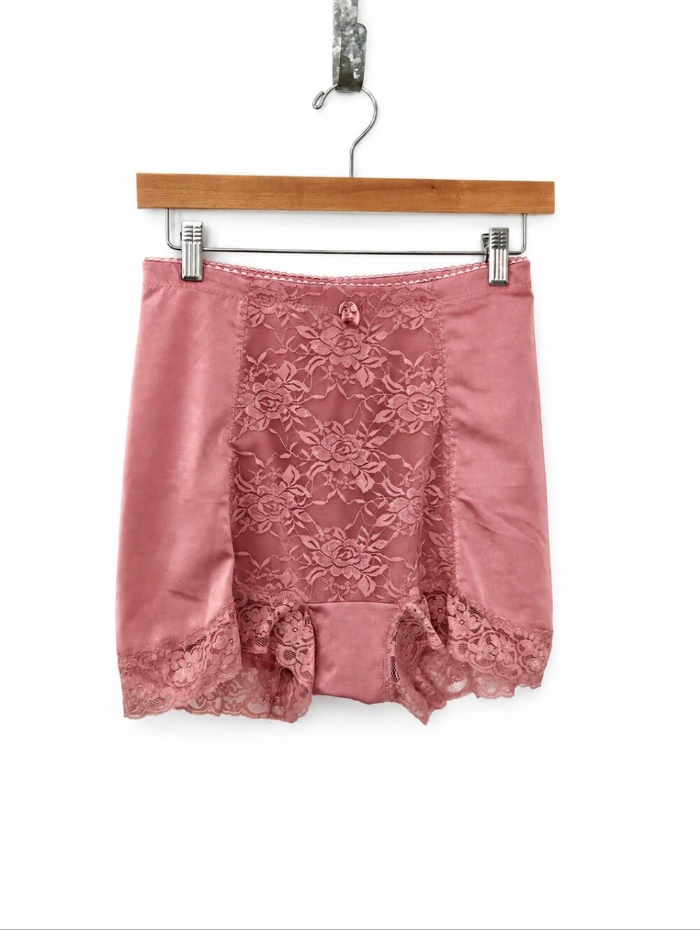 Rhonda Shear Pink Lace Long Leg Panties Size Large